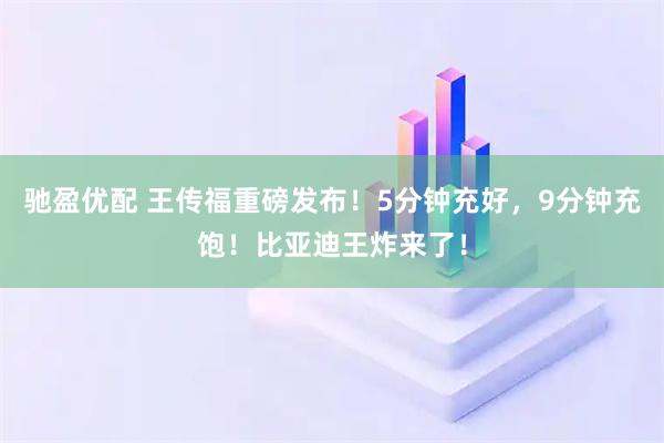 驰盈优配 王传福重磅发布！5分钟充好，9分钟充饱！比亚迪王炸来了！