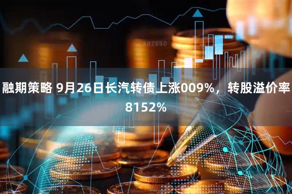 融期策略 9月26日长汽转债上涨009%，转股溢价率8152%